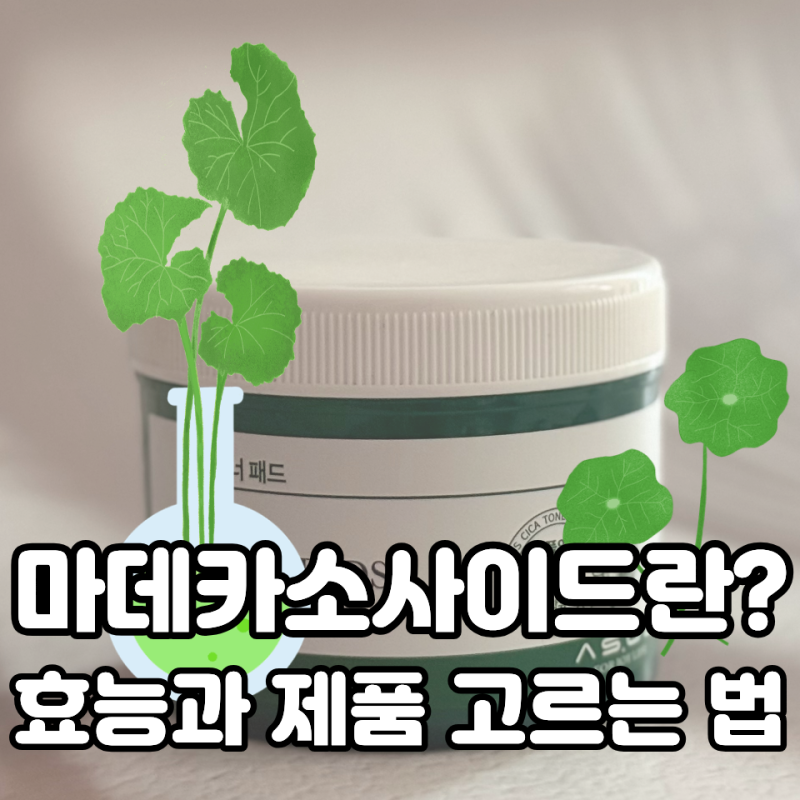 마데카소사이드 효능 제품 고르는 법