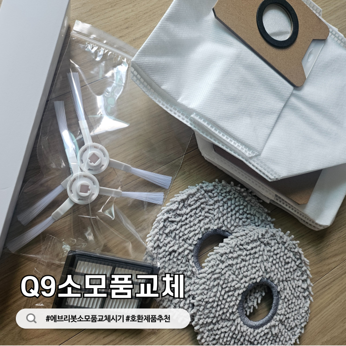 에브리봇 Q9 소모품 교체시기, 먼지봉투 걸레 호환제품 추천
