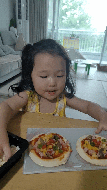 [육아정보] 27개월 아기랑 피자만들기, DIY, 뽀로로 콤비네이션 피자 만들기