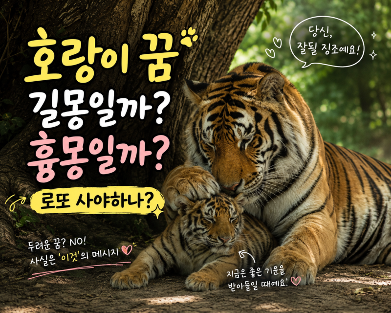 호랑이 꿈 해몽, 길몽일까 흉몽일까? 상황별 총정리
