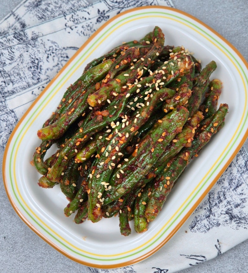 꽈리고추찜 황금 레시피 찹쌀가루 고추찜무침 양념 여름 밑반찬 종류