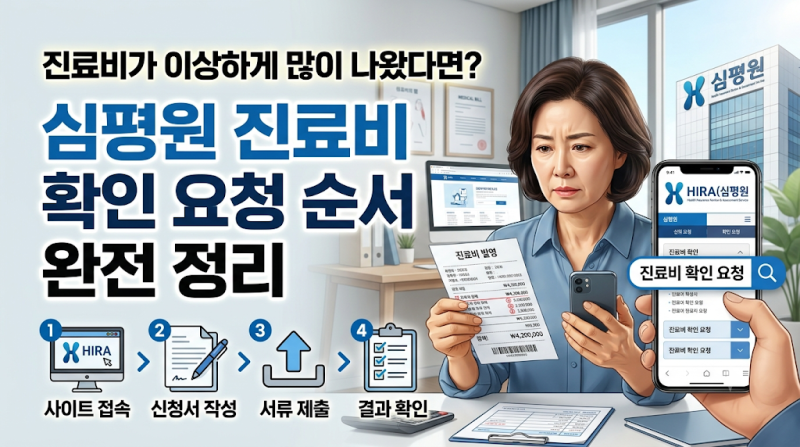 진료비가 이상하게 많이 나왔다면? 심평원 진료비 확인 요청 순서 완전 정리