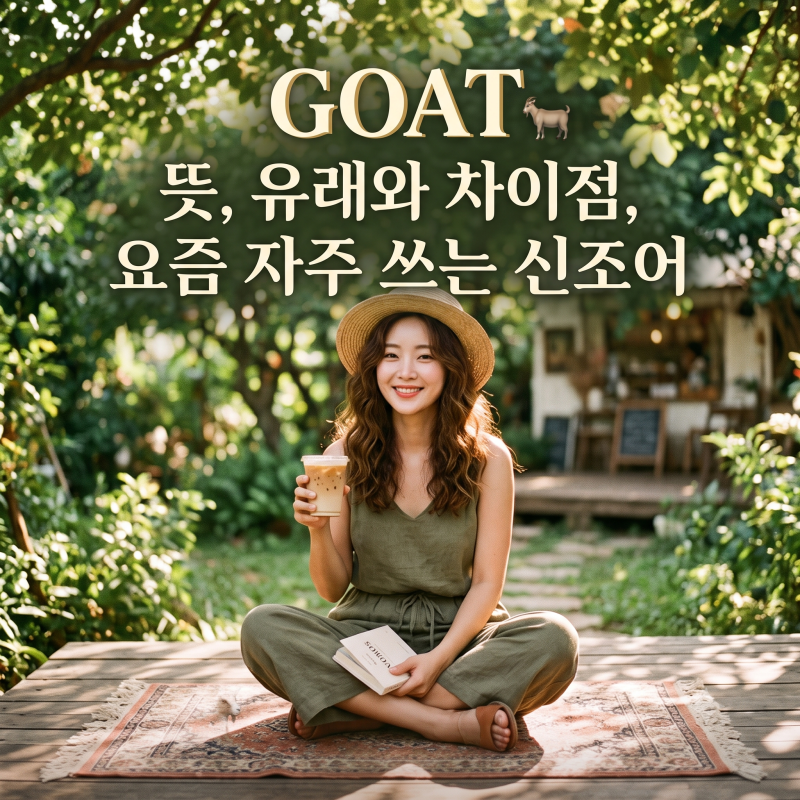 GOAT 뜻, 유래와 차이점 (요즘 자주 쓰는 신조어)