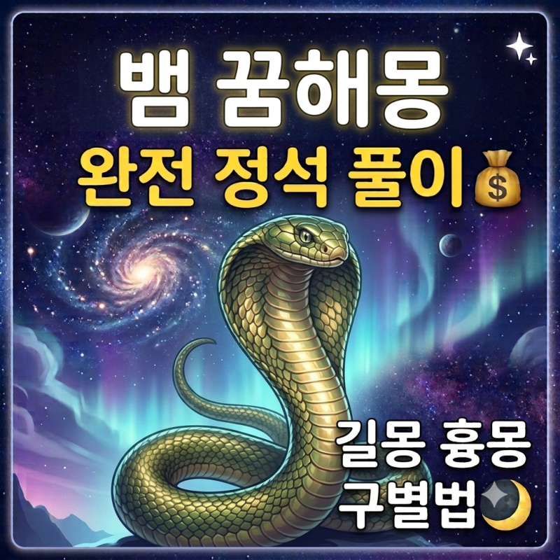 [오늘의 해몽] 대박 길몽! 상황별 뱀 꿈해몽 총정리 (ft. 뱀꿈 태몽, 구렁이 꿈)