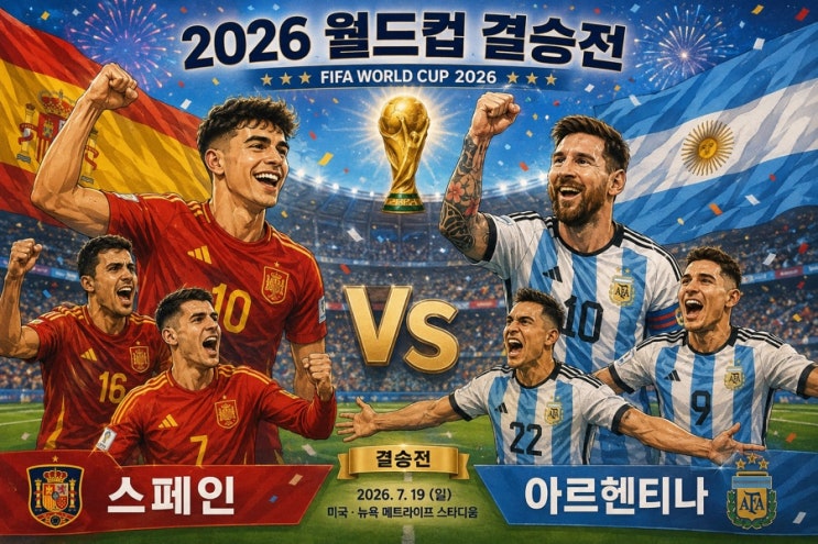 북중미 <b>월드컵 결승</b>, 아르헨티나 메시와 스페인 야말의 만남