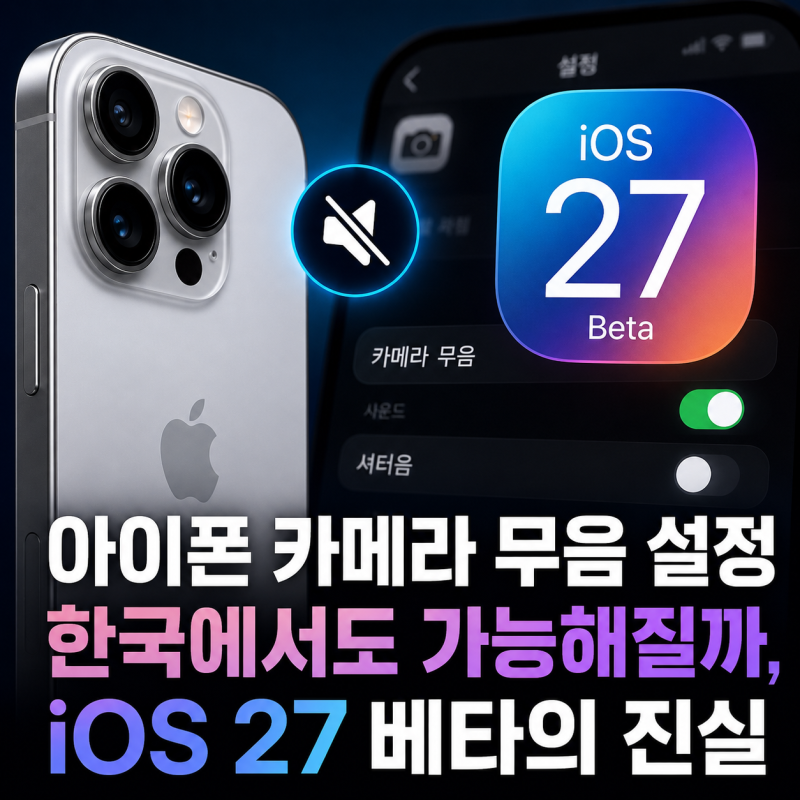 아이폰 카메라 무음 설정 한국에서도 가능해질까, iOS 27 베타의 진실