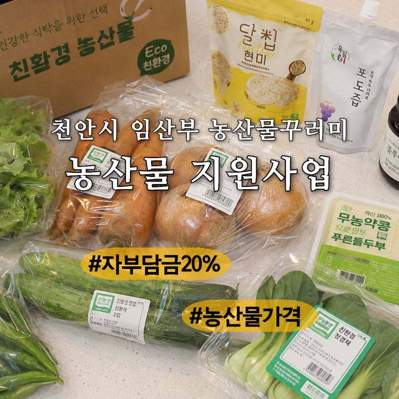 천안 임산부 농산물꾸러미 친환경 농산물 지원사업 선정발표 (+쇼핑몰 둘러보기, 자부담금가....