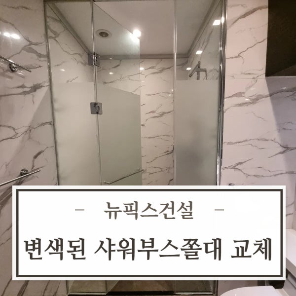 변색된 샤워부스쫄대 프로파일 교체 방법 실리콘 재시공까지