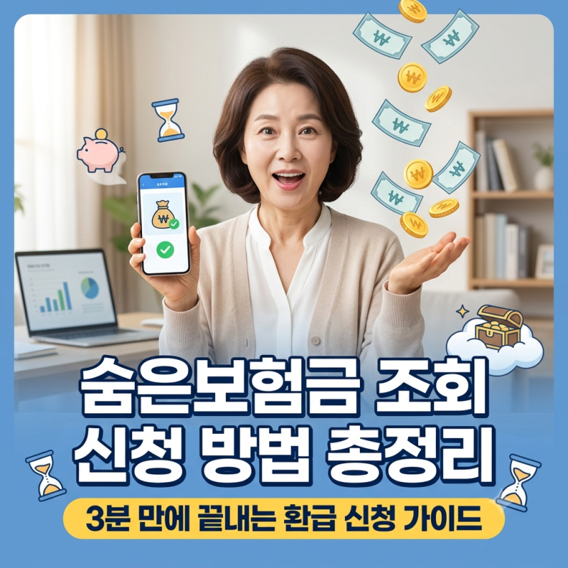 숨은보험금 조회 및 환급 신청 방법 총정리 (3분 컷)