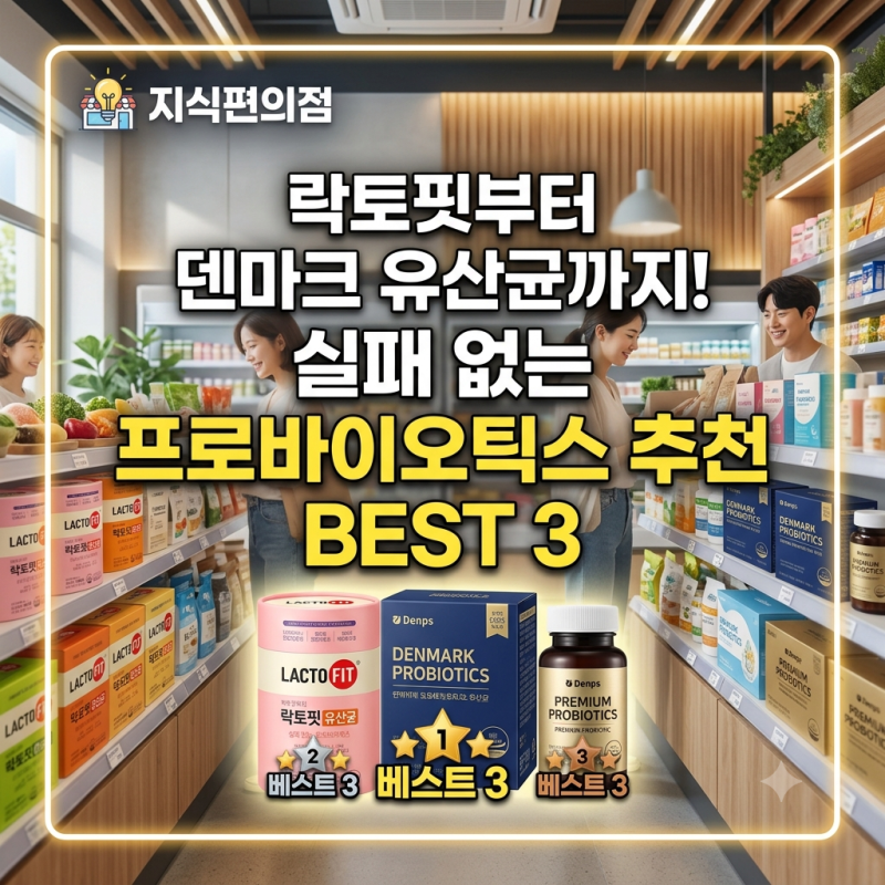 락토핏부터 덴마크 유산균까지! 실패 없는 프로바이오틱스 추천 BEST 3