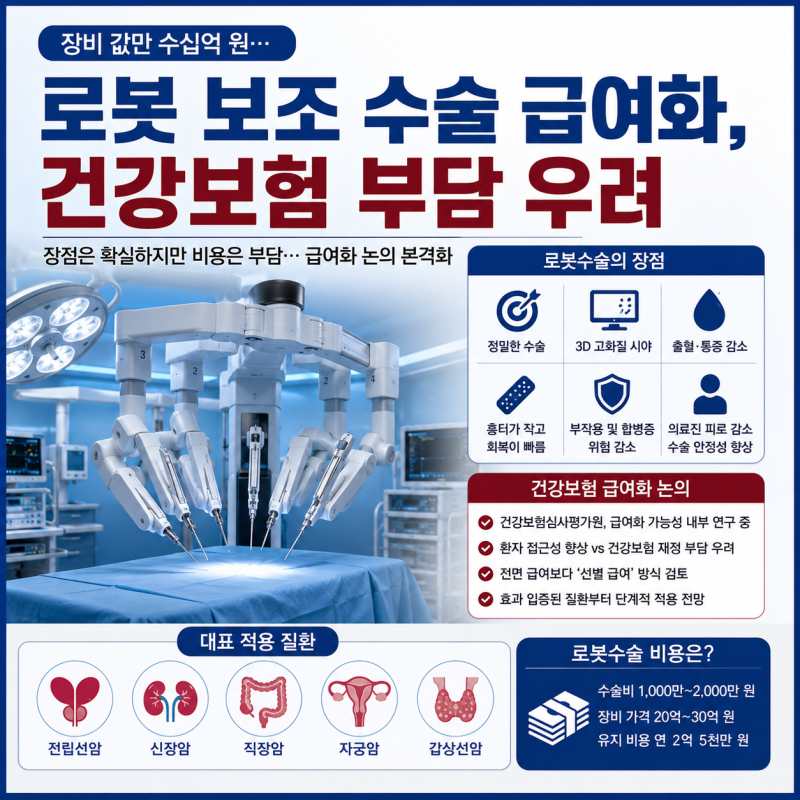 로봇수술, 정말 더 좋을까? 장점·단점부터 건강보험 적용 가능성까지 총정리