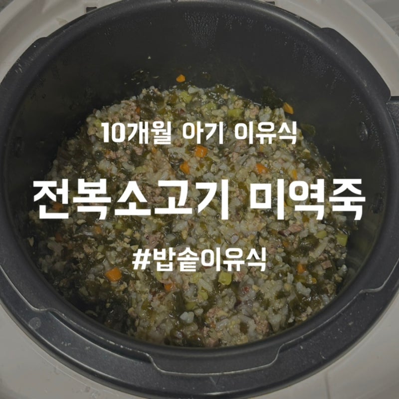 [아기식단] 10개월 아기 밥태기 극복 도전! 전복미역소고기죽 후기
