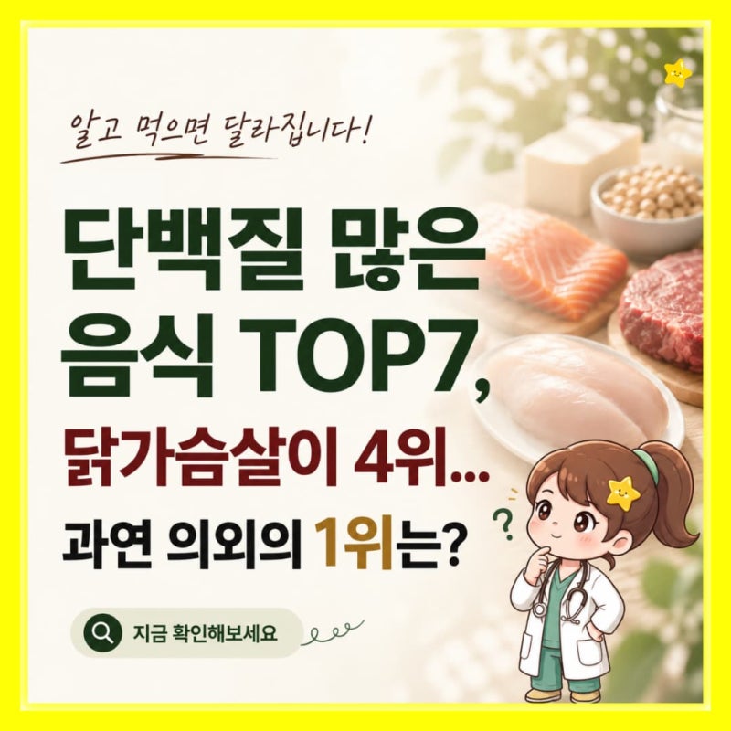 단백질 많은 음식 TOP7, 닭가슴살이 1위가 아니라고?
