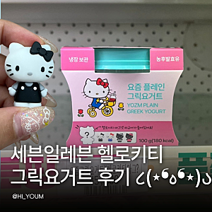 세븐일레븐 헬로키티 그릭요거트 후기! 랜덤 마그넷 피규어까지 직접 구매해본 솔직 리뷰