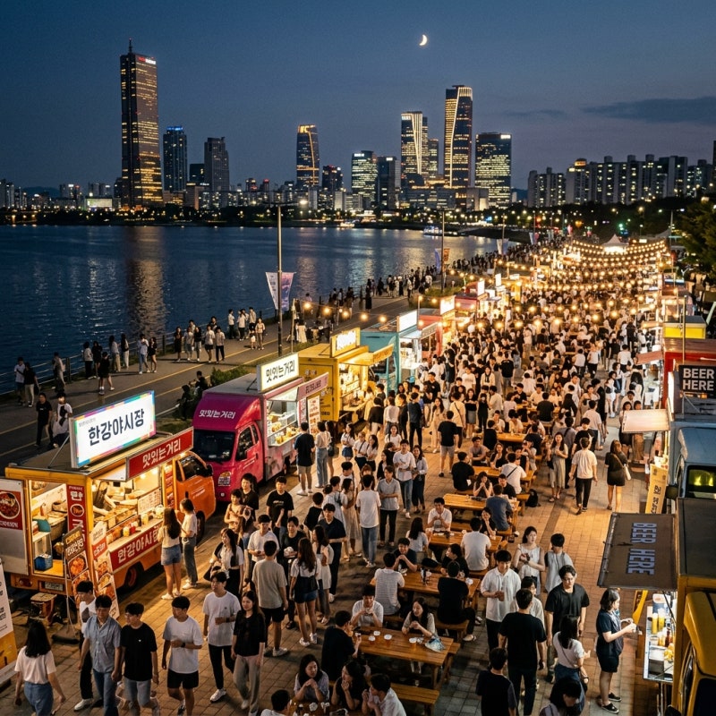 여의도 밤도깨비 야시장 운영 시간과 위치, 한강 여름밤 피크닉 푸드트럭 코스