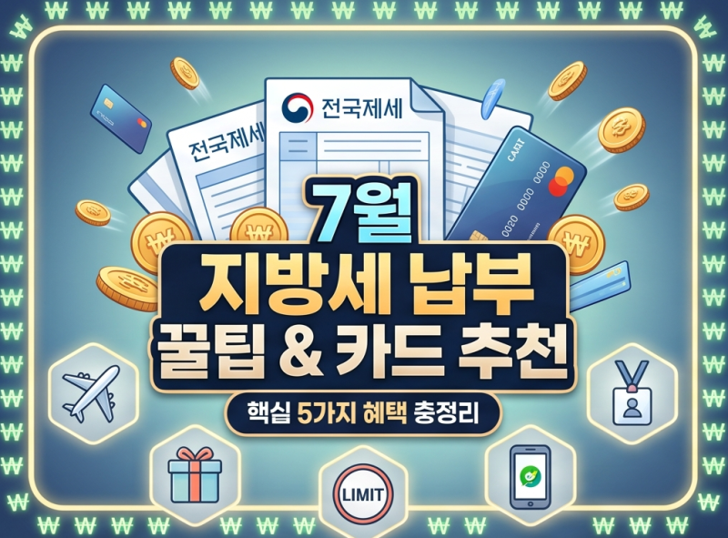지방세 내기 좋은 신용카드 추천, 834만원까지 적립과 2% 혜택 받기