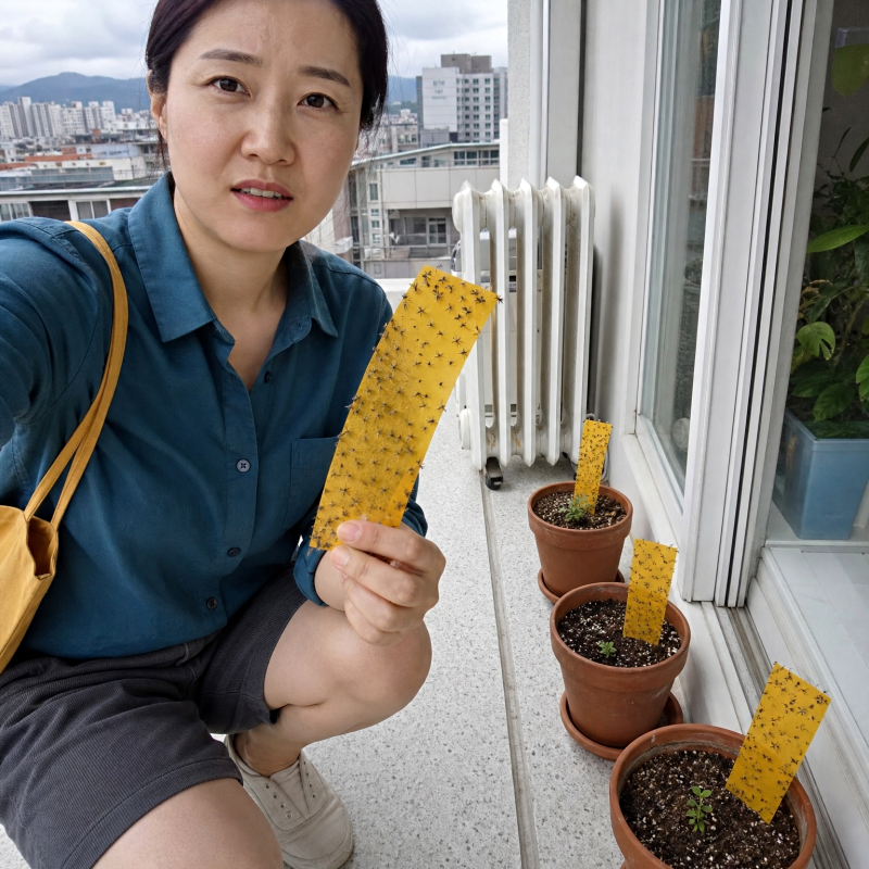 "끈끈이로 잡아도 다음 날 또 날아다녀요" 뿌리파리 7일 만에 박멸한 진짜 방법