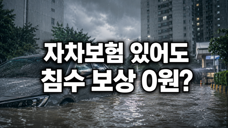 자차보험 있는데 침수차 보상 못 받는 이유, 차량단독사고 특약 확인하세요