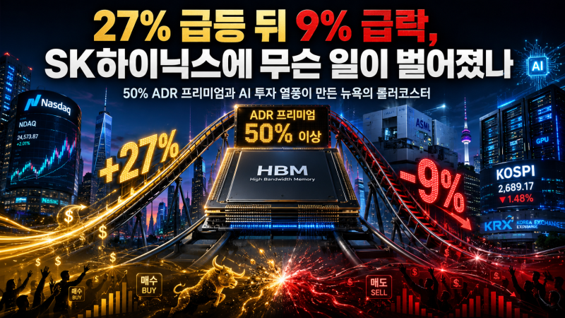 하루 만에 27% 급등, 다음 날 9% 급락…SK하이닉스 ADR에 무슨 일이 벌어졌나