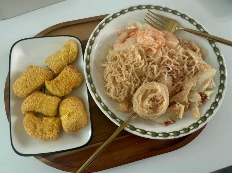 [저녁한끼] 명란오일파스타 만들기, 청정원 콩담백면으로 만드는 다이어트 명란 알리오올리....
