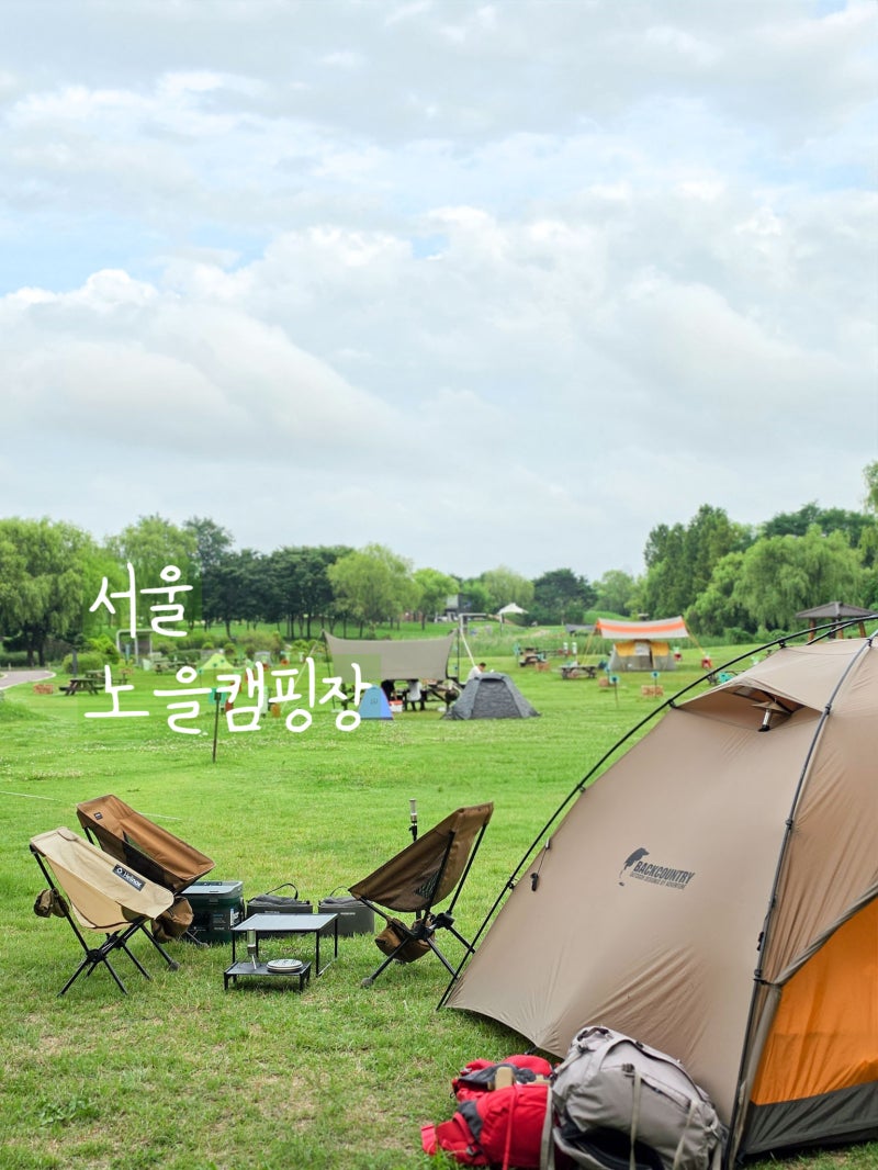 아이와 함께 서울에서 캠핑을! 노을캠핑장 A구역 A54