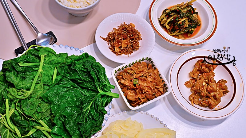 여름음식 호박잎요리 호박잎손질 부터 찐호박잎과 데친 호박잎 맛비교
