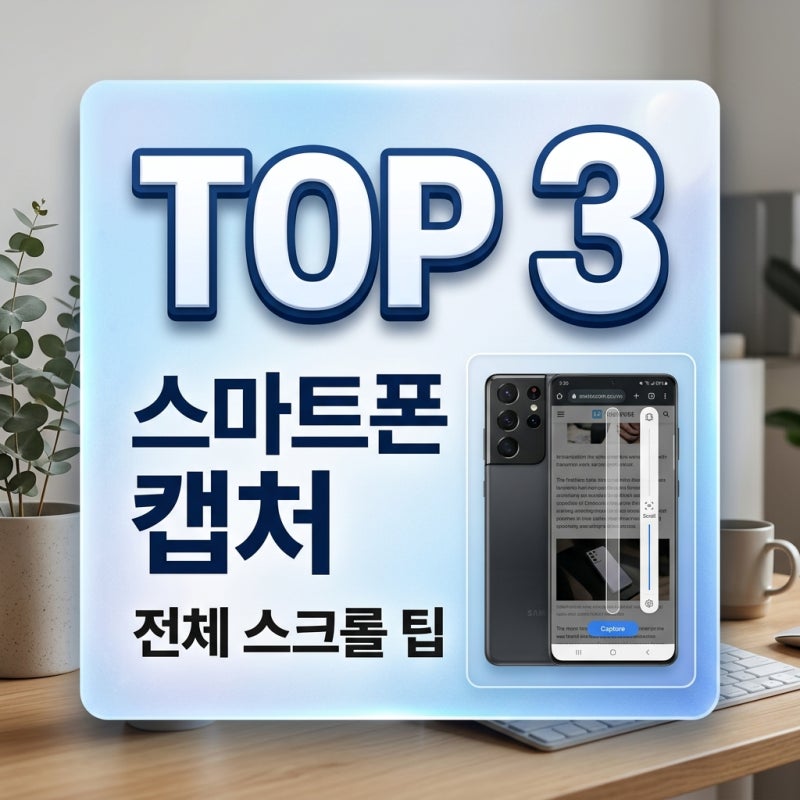 스마트폰 화면 캡처 및 전체 스크롤 캡처 방법 완벽 정리
