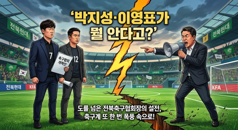 "박지성·이영표가 뭘 안다고 함부로 말하나"…전북축구협회장 인터뷰 파문의 실체는?