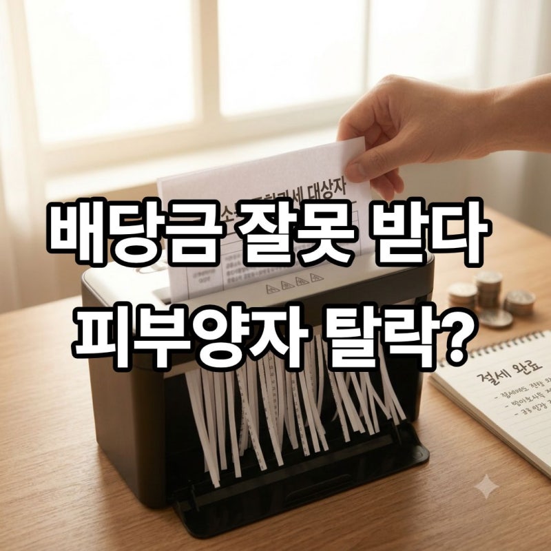 배당금 많이 받았다가 건보료 폭탄? 금융소득 종합과세와 건강보험료 인상 피하는 3가지 방....