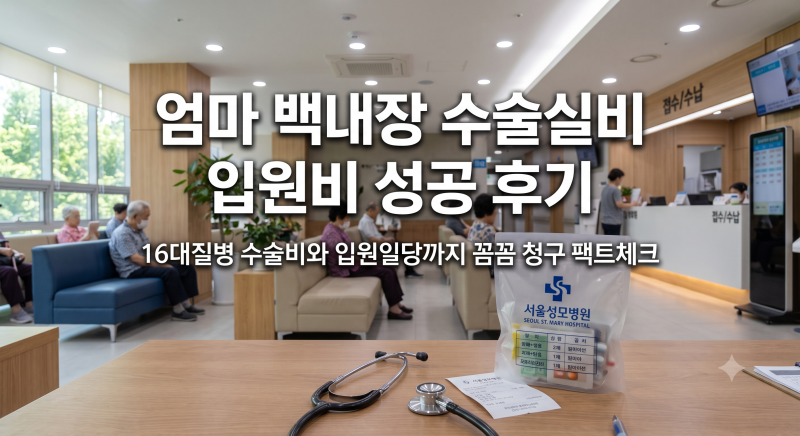엄마 백내장 청구 후기 : 16대질병수술비와 입원일당까지 챙긴 팁