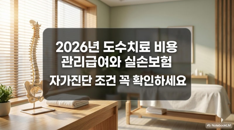 2026년 도수치료 비용 관리급여와 실손보험 자가진단 조건 꼭 확인하세요