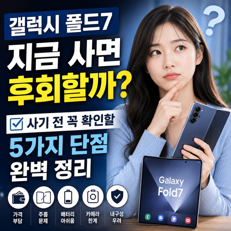 갤럭시 폴드7 지금 사면 후회할까? 사기 전 꼭 확인할 5가지 단점 완벽 정리