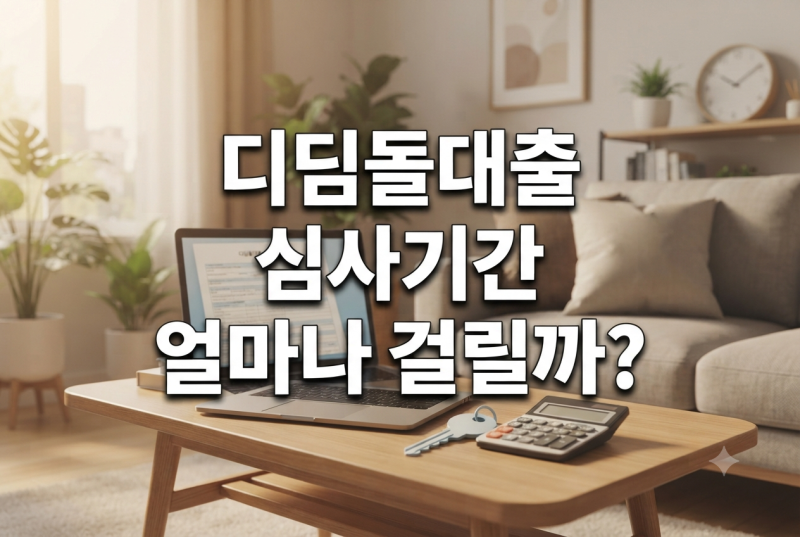 디딤돌대출 심사기간 얼마나 걸릴까? 신청부터 실행까지 순서 총정리