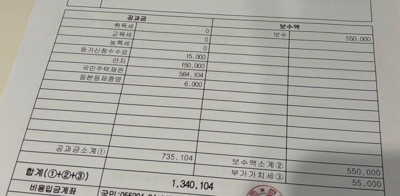 [뭐든기록] 국민은행 비대면 주택담보대출 법무비용 및 부대비용 정리.