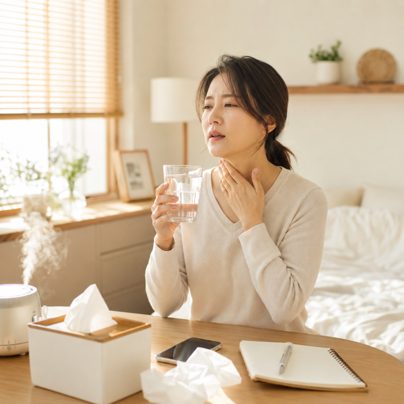 아침에 목소리가 잠긴다면 목을 많이 써서 그런 걸까요?