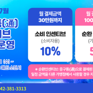 [대전/캐시백] 7월, 8월에는 '대전사랑카드' 대신 중구에서 '중구통'을 쓰자! (중구통 인센티브....