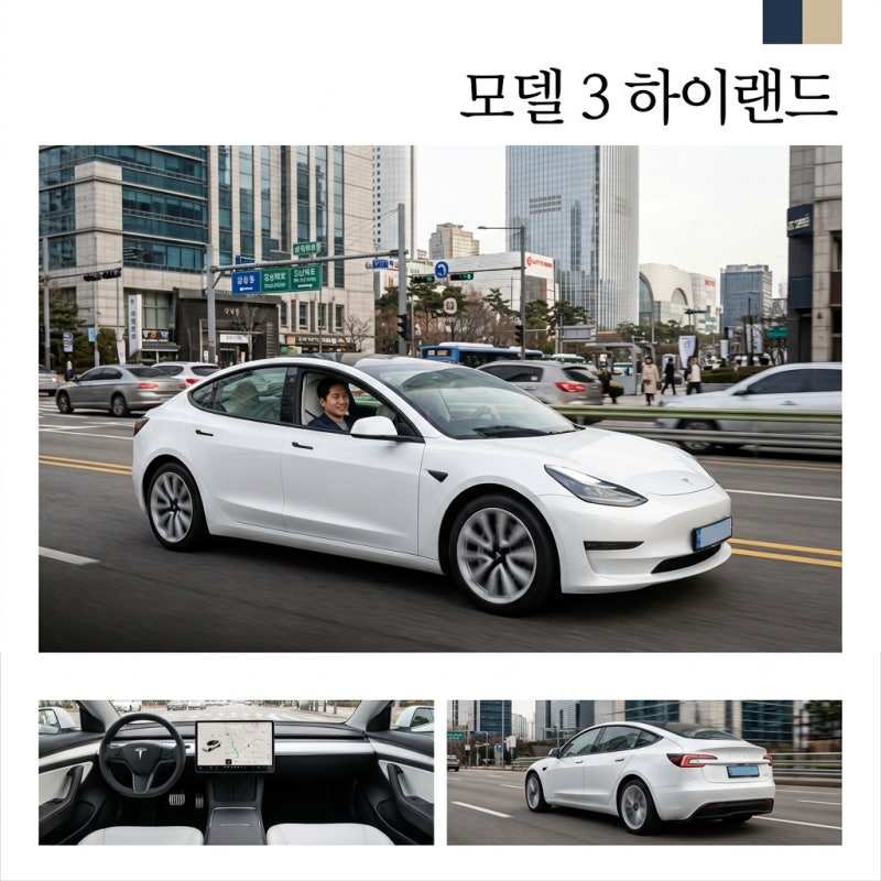 테슬라 모델 3 하이랜드 롱레인지 시승기: 승차감 개선과 통풍시트 후기