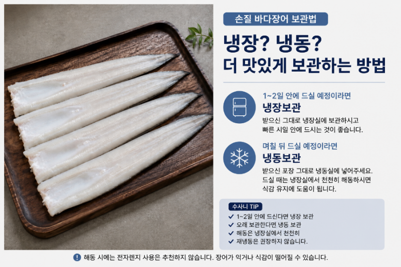 손질 바다장어 보관법! 맛있게 드시고 남은 장어는 어떻게 보관하면 좋을까요?