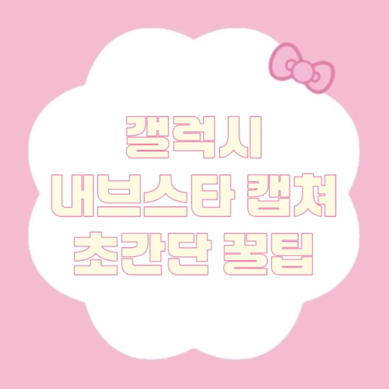 버튼 하나로 스크린샷 끝 | 갤럭시 굿락 [ NavStar 내브스타 ] 캡쳐 기능 설정 방법