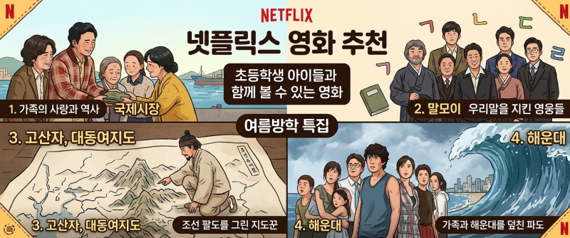 초등학생 아이와 함께 본 넷플릭스 영화 추천! 재미와 공부를 모두 잡은 교과 연계 한국 영화....