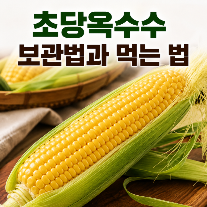 초당옥수수 물에 삶으셨나요? 단맛 살리는 먹는 법과 보관법