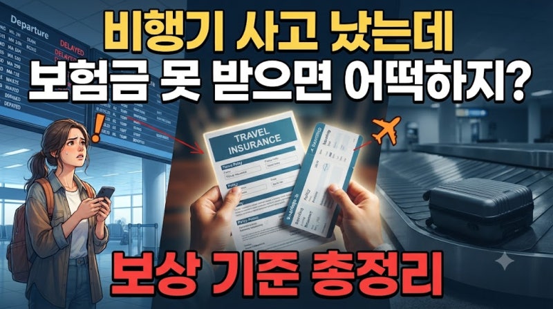 사고 시 피해를 줄여줄 비행기 사고 보험금과 항공사 보상 기준 가이드