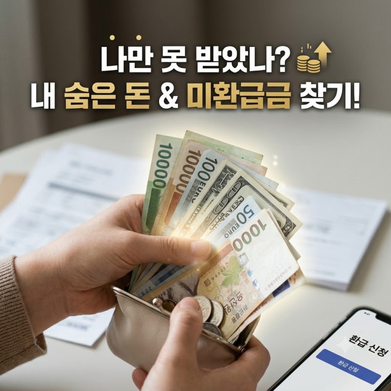 "나만 못 받았다고?" 안 찾으면 국고 환수되는 내 계좌 숨은 돈 & 미환급금 1분 조회법