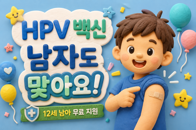HPV 예방접종, 여자만 맞는 줄 알았다면?12세 남아도 무료 지원됩니다!