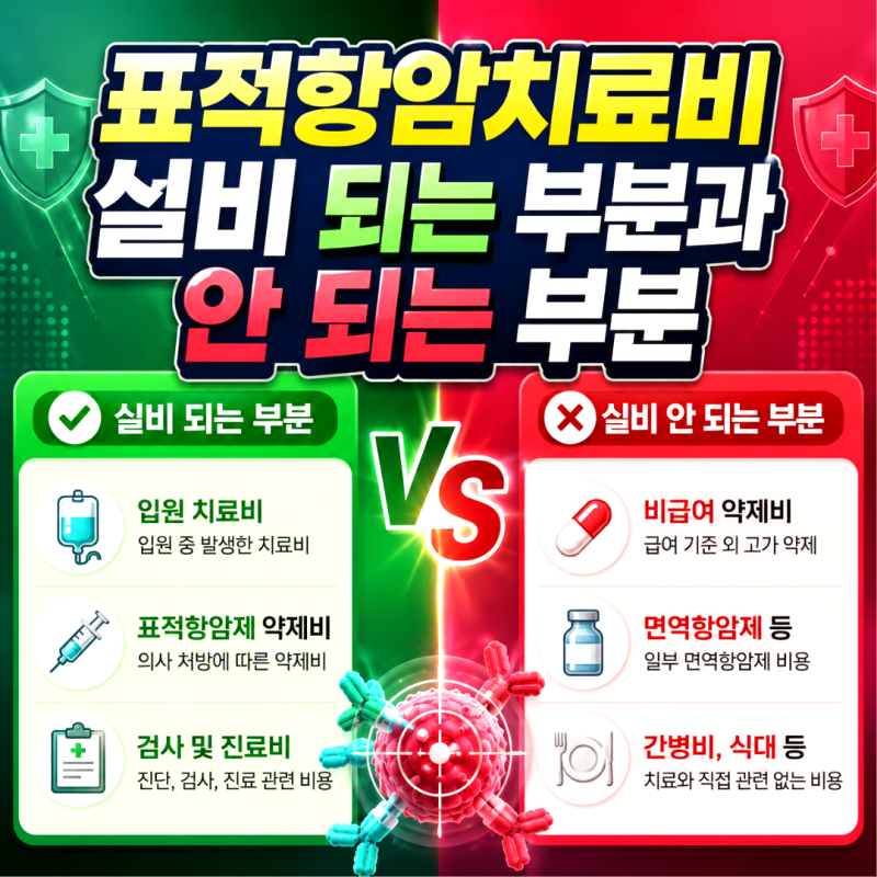 표적항암치료비 실비 되는 부분과 안 되는 부분
