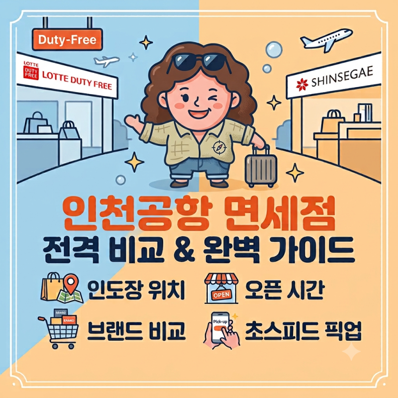 인천공항 면세점 인도장 위치, 브랜드 비교, 새벽 비행기 오픈시간 총정리