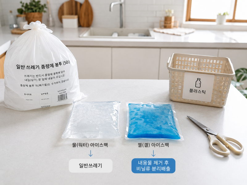 아이스팩 종류만 확인하면 분리배출이 간단해져요