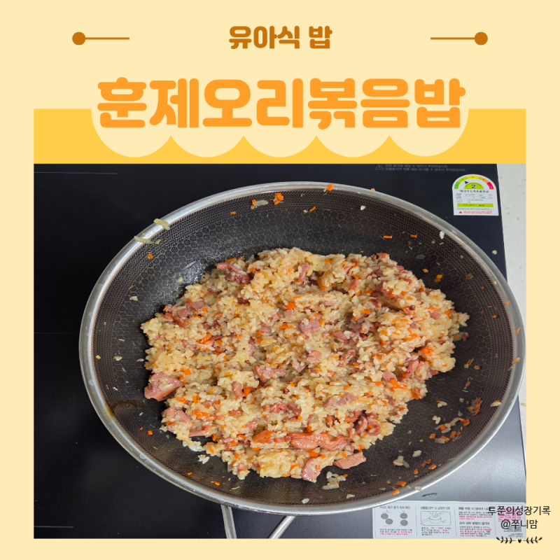 훈제오리 요리 담백하게 만든 어린이 볶음밥