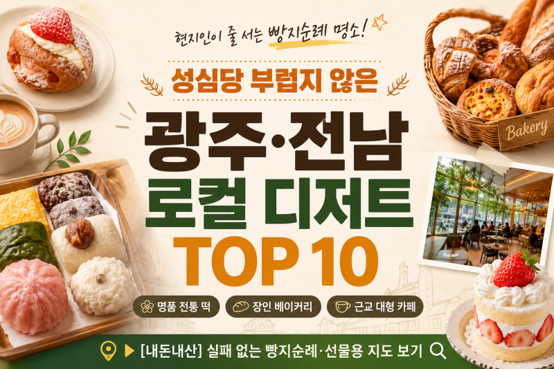 광주전남 빵집 추천, 성심당 부럽지 않은 로컬 베이커리 맛집 TOP 10