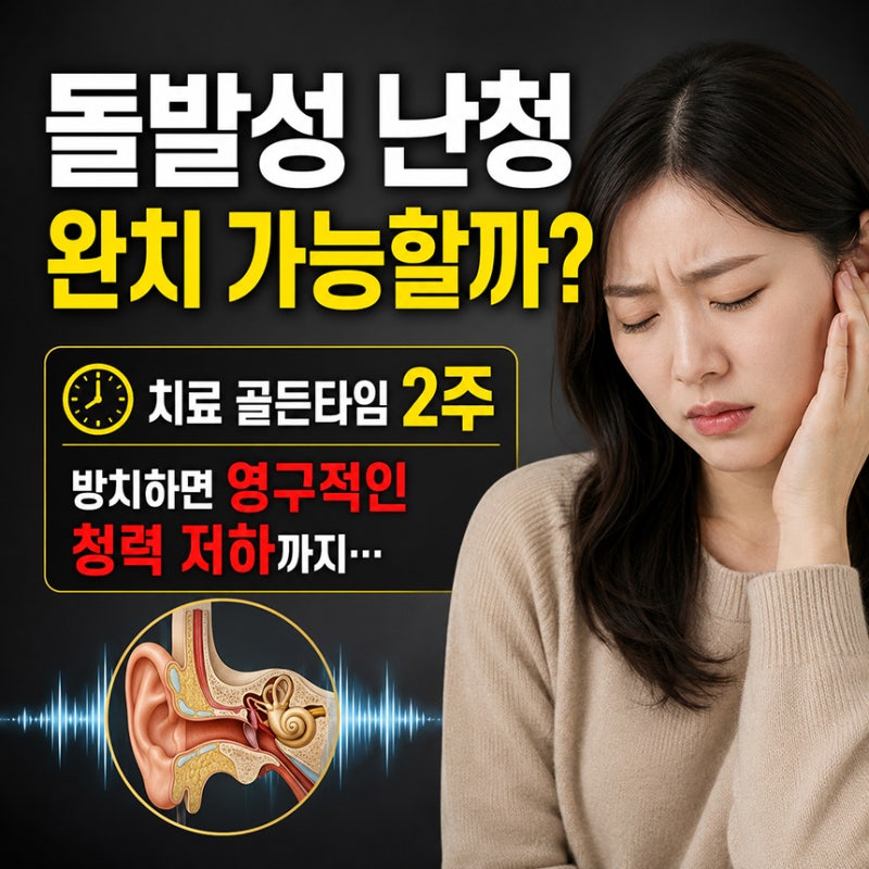 돌발성 난청 완치 가능할까? 치료 골든타임 2주, 방치하면 영구적인 청력 저하까지...